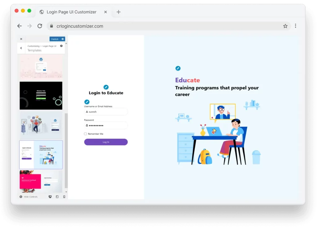 login-page-ui-customizer