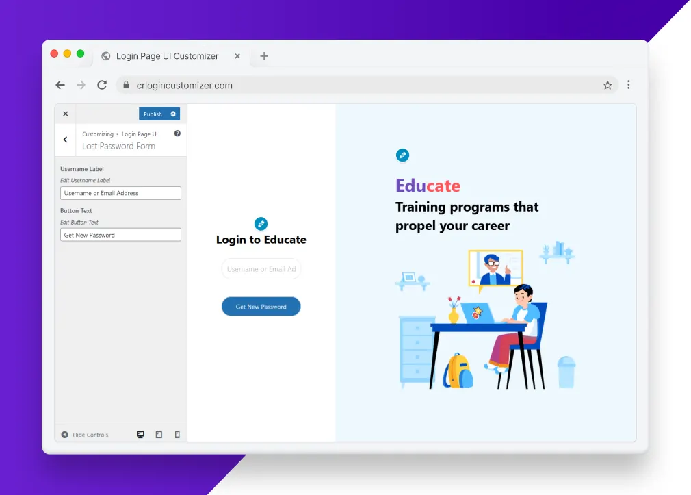 Lost-Password-Form-Login-Page-UI-Customizer
