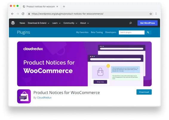 Product notices for WooCommerce tab